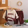 Conjunto de Primavera y Otoño para Niños 2026 Nuevo Estilo Infantil Elegante de Moda Bolso con Letras Conjunto de Dos Piezas Bebé Otoño Casual de Moda
