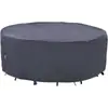 Funda Redonda Impermeable para Mesa y Sillas de Exterior Cubierta Protectora para Mesa y Sillas de Patio Cubierta Protectora contra el Polvo para Muebles de Jardín