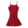 Pijama Estilo Nuevo para Mujer Verano Delgado Tirantes Camisón de Seda Sexy Chaleco de Seda de Hielo Falda Base para Mujer Ropa Exterior