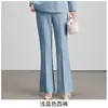 Terno feminino profissional com calça flare, novo estilo outono e inverno 2026, vestuário formal de alta qualidade para o dia a dia e trabalho, transfronteiriço
