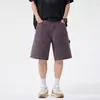 2026 Nuevos Pantalones Cortos Casuales Sueltos para Hombre de Alta Gama, Resistentes, Lavados, Estilo Americano High Street Workwear con Múltiples Bolsillos