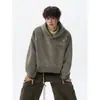 Sudadera con Capucha Bordada de Estrella Lavada a la Arena de Peso Pesado de Fábrica para Hombre 2026 Nueva de Ajuste Holgado Marca de Tendencia Estilo Americano Sudadera con Capucha