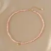 Collar de perlas de agua dulce con diseño de nicho coreano para mujer, colgante de perla barroca cuadrada de forma especial, cadena de clavícula para mujer