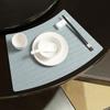 Abanico Forma Nuevo Estilo Chino Hotel Patrón Espiga de Arroz Cuero Mesa Redonda Mantel Individual para Mesa de Comedor Mantel Individual a Prueba de Aceite Mantel para Vajilla Aislamiento Antideslizante