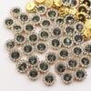 Ventas Directas de Fábrica Receptáculo de Girasol Redondo Doble Capa Flor Diamante DIY Lazo Bolsa para Zapatos Accesorios para Ropa Accesorios Diamante Garra