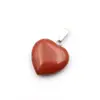 Colgante de amor de piedra natural transfronterizo 20 mm color cristal corazón colgante corazón de durazno colgante de collar accesorios de joyería