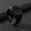 Anillo liso de acero inoxidable transfronterizo de Europa y Estados Unidos, anillo de moda con personalidad, anillo de corazón de amor, anillo de pareja, joyería de mano