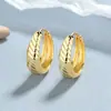 Brincos torcidos femininos de prata 925 esterlina estilo europeu e americano ins metal listrados brincos da moda personalidade temperamento joia de ouvido de alta qualidade