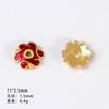 Acessórios Yiwu liga DIY acessórios de joalheria ponto de gota de óleo suporte de flor três cores flor DIY acessórios feitos à mão fofo nicho
