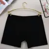 Leggings de tres piezas sin costuras de una sola pieza de cintura media delgados de verano de seda de hielo ropa interior transpirable pantalones cortos de seguridad anti-luz para mujer