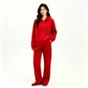 Conjunto de Sudadera con Cremallera Estilo Europeo y Americano para Mujer de Comercio Exterior Amazon, Conjunto de Sudadera con Cremallera de Felpa Estilo Coreano + Pantalones de Pierna Ancha