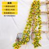 Simulación Ratán de Girasol Guirnalda de Flores de Girasol Guirnalda de Flores Artificiales Decoración para Sala de Estar Colgante de Pared Refugio para Ductos de Aire Acondicionado