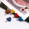 Bolsa Tejida de Algodón con Corazón de Melocotón Botón de Tela Material para Broche de Tocados Hecho a Mano Pendientes Caseros Accesorios para Aretes de Lóbulo