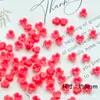 Flor Sólida Colorida de Três Pétalas 6mm Flor DIY Joias Feitas à Mão Colar Brincos Acessórios para Penteado Contas Soltas Atacado