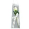 Bolsa Tote Transparente con Flores, Bolsa de Regalo de Moda, Bolsa Individual de Flor de Rosa, Suministros para Floristerías, Bolsa para Ramo del Día de la Madre