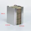 Portavasos de Papel de Acero Inoxidable Comercial, Estante Multifuncional de Almacenamiento para Cafetería, Portavasos, Popotes y Servilletas para Tienda de Té de Leche