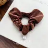 Scrunchie de Letra de Alta Gama Versátil Forma de Corazón Goma Elástica Alta para el Cabello Cuerda para el Cabello Accesorio para el Cabello para Mujeres