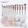 Kit de Pincéis de Maquiagem Explosão Transfronteiriça Conjunto de 33 Peças Beauty Egg Esponja de Pó Pincel de Sombra Super Macio Pincel de Base Beleza Atacado