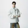 Chaqueta de invierno para hombre, nueva, moderna, holgada, con capucha, de plumón y algodón, engrosada y cálida, versátil abrigo acolchado