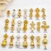 Oro 18k Plata Método Antiguo King Kong Gota Diamante Campana Mazo Mágico Cuentas de Transferencia DIY Accesorios de Joyería Pulsera Collar con Cuentas