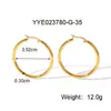 Brincos de Argola Lisos Moda Europeia e Americana Exagerados High-End Clássico Aço Inoxidável Argola de Orelha Joias Atacado Não Desbota