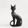 Nuevo bronce esculpido GATO resina horror gato negro exterior Halloween decoración adorno