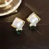 Nuevos Pendientes de Perla con Forma de Diamante Elegantes para Mujer 2026, Pendientes Versátiles de Nicho de Gama Alta con Temperamento Único, Venta al por Mayor