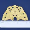 Pieza de Hierro Material para Joyería DIY 88mm Corona de Cabello Pieza de Flor Principal Accesorios para Ropa Triángulo Sólido Pieza de Flor Grande Corona