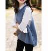 A força do colete está de volta! Início do Outono Zui Bom Companheiro CHIC High Ji Colete Artístico Empilhado com Malha Exterior Wear Mulheres