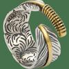 Anillo de Pluma de Diseño Exclusivo para Hombres, Anillo de Dedo Índice Versátil de Moda Vintage Takahashi Goro, Directo del Fabricante