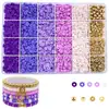 24 Grades Transfronteiriças Contas de Argila Argila Macia Contas Espaçadoras Pulseiras Infantis e para Meninas Kit de Acessórios para Fazer Joias DIY