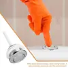 Botón único redondo electrochapado para cisterna de inodoro accesorios para tapa de cisterna antigua de inodoro Botón de descarga por presión de agua