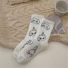 Calcetines de terciopelo de visón engrosados de otoño e invierno para mujer, cálidos, de felpa, para el hogar, para dormir, para el piso, suaves, de luna, calcetines de mujer, invierno