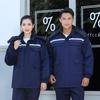 Roupas de Trabalho Antiestáticas de Inverno Jaqueta Acolchoada de Algodão Roupa Fria à Prova de Frio com Forro Removível Faixa Refletora Conjunto de Roupas de Trabalho Amplo Blusa