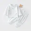 Conjunto de Pantalón Largo sin Mangas Clase A para Bebés Niños y Niñas, Suave, Amigable con la Piel, Capa Base Ajustada, Algodón de Terciopelo Cómodo para Bebés y Niños Pequeños