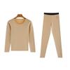 Ropa interior térmica sin costuras para mujer, traje de terciopelo grueso, ropa de otoño, suéter, pantalones de algodón, camiseta interior, pantalones cálidos, otoño e invierno