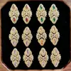 Super Brillante Winston Cobre Circonia Rombus Arte de Uñas Pedrería Joyería Lujo Ligero Sensación de Alta Gama Ojo Grande Decoración Completa de Pedrería para Uñas