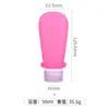 Garrafas de Silicone Recarregáveis para Viagem, Frascos Vazios Portáteis Pequenos para Shampoo e Gel de Banho, Conjunto de Armazenamento Recarregável Atacado