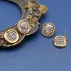 Nuevos Pendientes de Monedas Antiguas de los Doce Dioses Retro Plata de Ley 925 Moda de Gama Alta Atmosféricos Ins Pendientes de Moneda Pendientes