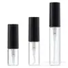 Botella de Vidrio Transparente con Atomizador de Bayoneta de 2 ml Botella de Perfume de 3 ml 5 ml Botella de Vidrio Transparente Muestra Viaje Portátil