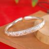 Pulsera Abierta de Plata Pura 999.9 Plata de Ley Estilo Chino Margarita Pulsera Étnica