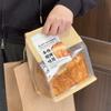 Bolsa para tostadas bolsa de embalaje bolsa para pan rebanado tamaño pequeño grado alimenticio croissant sellado por ocho lados alambre autosellable auto soportado embalaje