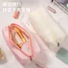 Bolsa de maquillaje de almohada, bolsa de almacenamiento de artículos de tocador de gran capacidad, bolsa de maquillaje de felpa, bolsa portátil de almacenamiento de maquillaje para viajes, bolsa de tocador