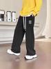 Pantalones de pierna ancha para niños, Nuevo estilo Primavera y Otoño 2025, Pantalones rectos deportivos casuales elegantes, Pantalones largos de pana para niños grandes