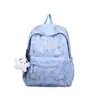 Mochila Escolar Tie-Dye de Comercio Exterior para Estudiantes Nueva Estilo Japonés para Escuela Secundaria Mochila de Color Sólido Textura Ligera Mochila de Gran Capacidad