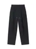 Calça Cargo Reta Plissada Estilo Rua Americana Masculina Marca Tendência Calça Casual Solta Perna Larga Calça Paraquedas Punho Elástico Calça Longa