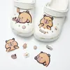 Acessórios de decoração de sapatos DIY para Crocs, fivelas decorativas fofas de pelúcia 3D de desenhos animados, leão e gato do zoológico para a superfície do sapato