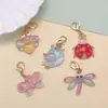 Nuevo Llavero de Insecto Caricatura Libélula Mariposa Accesorios de Resina DIY Materiales Hechos a Mano Accesorios al por Mayor Decoración