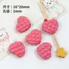 Corazón de Waffle Rombos Corazón de Durazno Cuentas Agujero Recto Cuentas Sueltas DIY Cadena para Teléfono Móvil Collar Colgante para Bolso Accesorios de Joyería