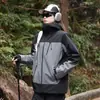 Jaqueta de Exterior Três em Um Cor Contrastante Jaqueta de Casal À Prova de Vento Quente Casual para Caminhada Montanhismo Roupa Transfronteiriça
